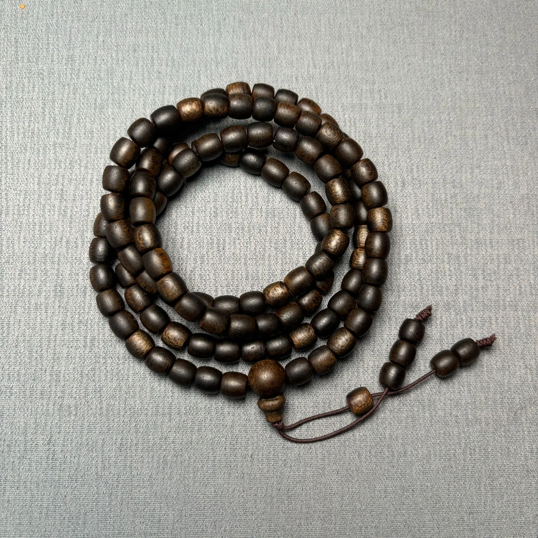 DZM067 沉香桶珠项链尺寸约7*6mm 多样性发一件