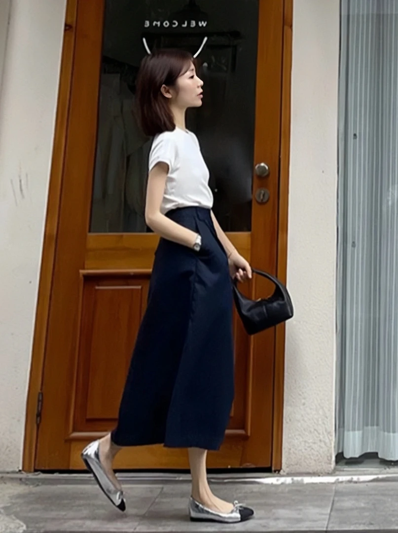 女装早春新款欧若风时尚简约洋气衣服女上衣百搭修身显瘦裙子套装