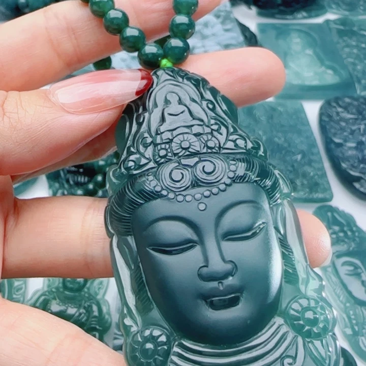 翡翠未镶嵌颈饰多样性发货天然A货翡翠