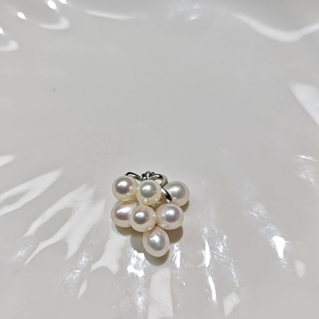 淡水珍珠银S925镶嵌颈饰