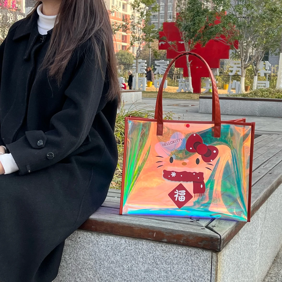 炫彩新春Hello kitty网红手提包百搭妈咪包防水防污ins大容量包包