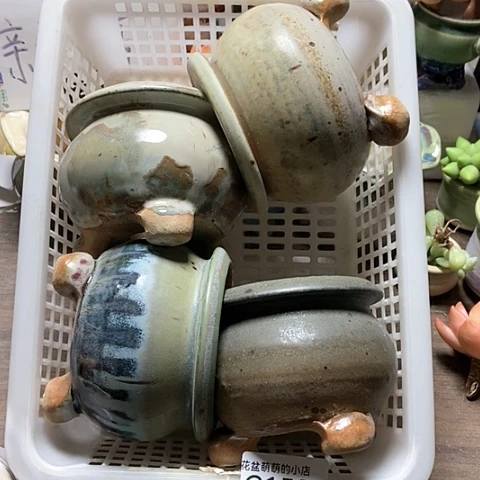 紫砂花盆153微瑕品口径7到8左右