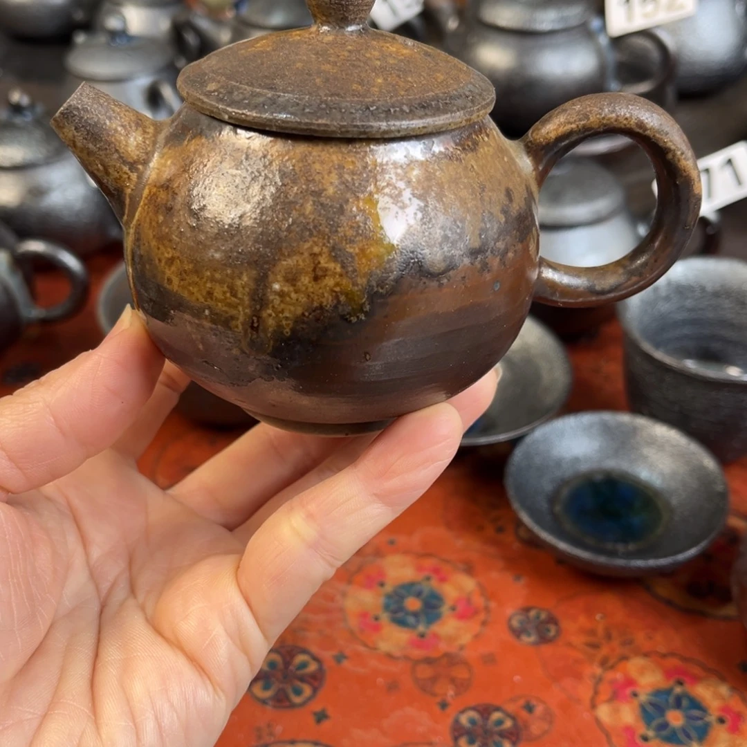 柴烧茶器主人杯杯柴烧