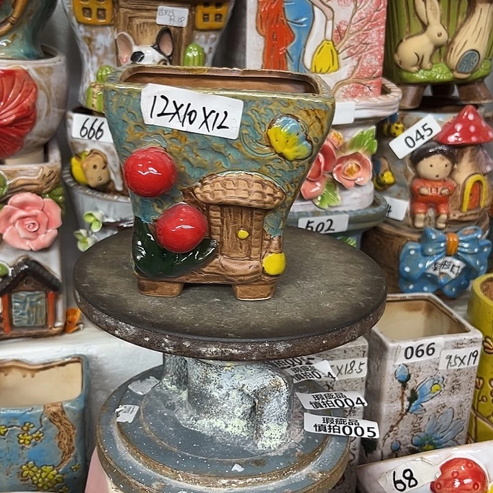 粗陶材质多肉花盆