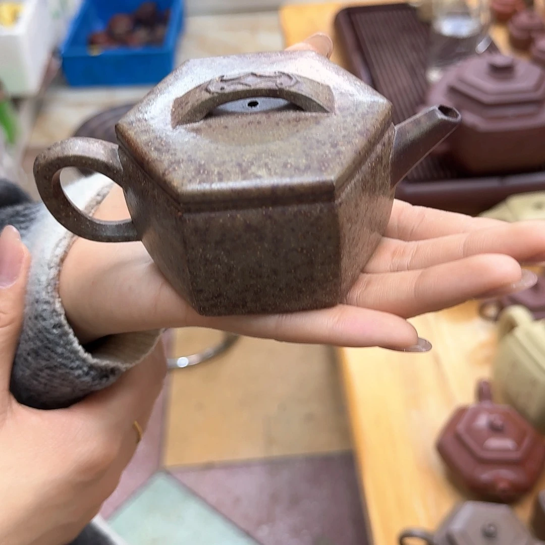 紫砂茶壶紫砂壶六方汉瓦160cc