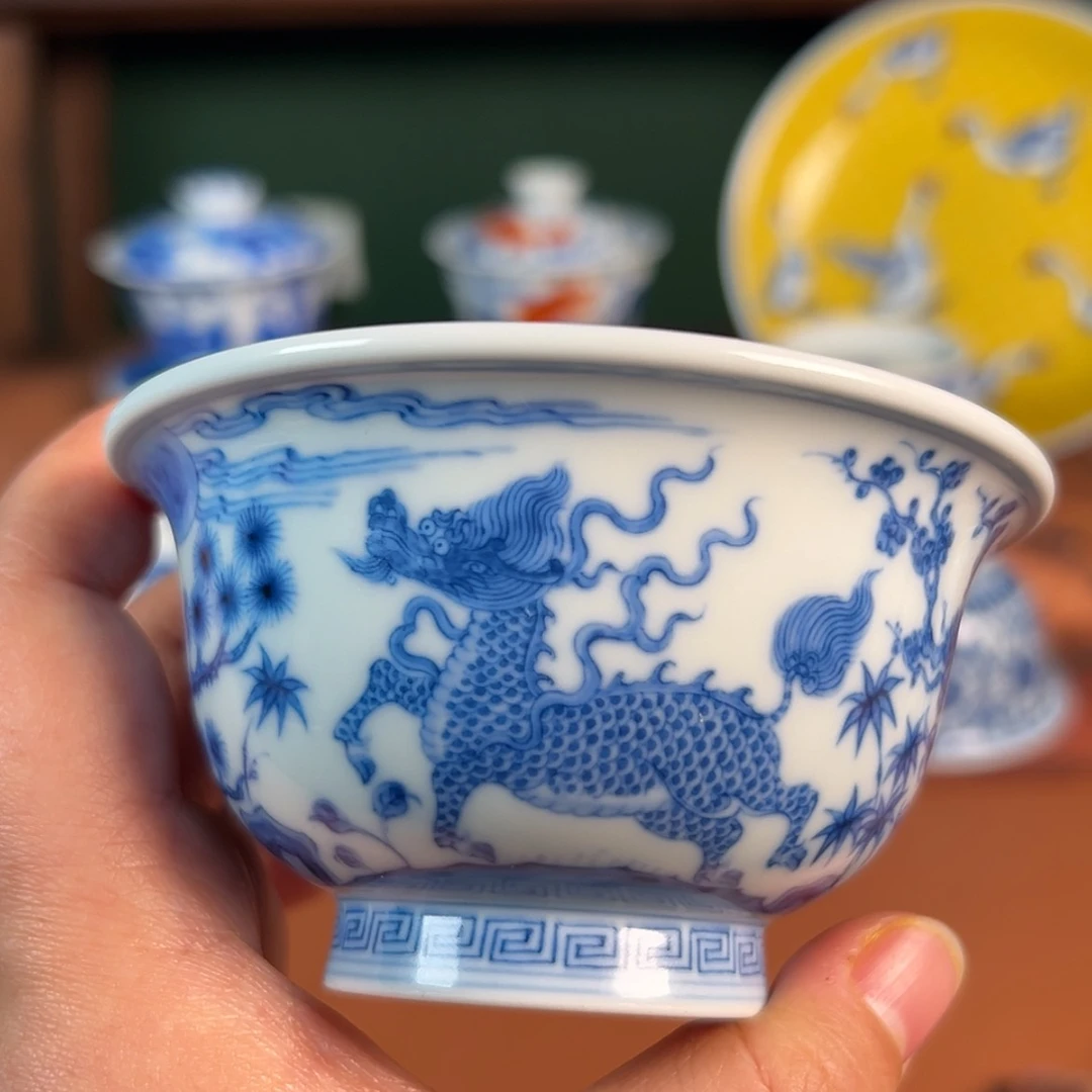 【闪购商品】杯望月怀古-双麒麟压手杯