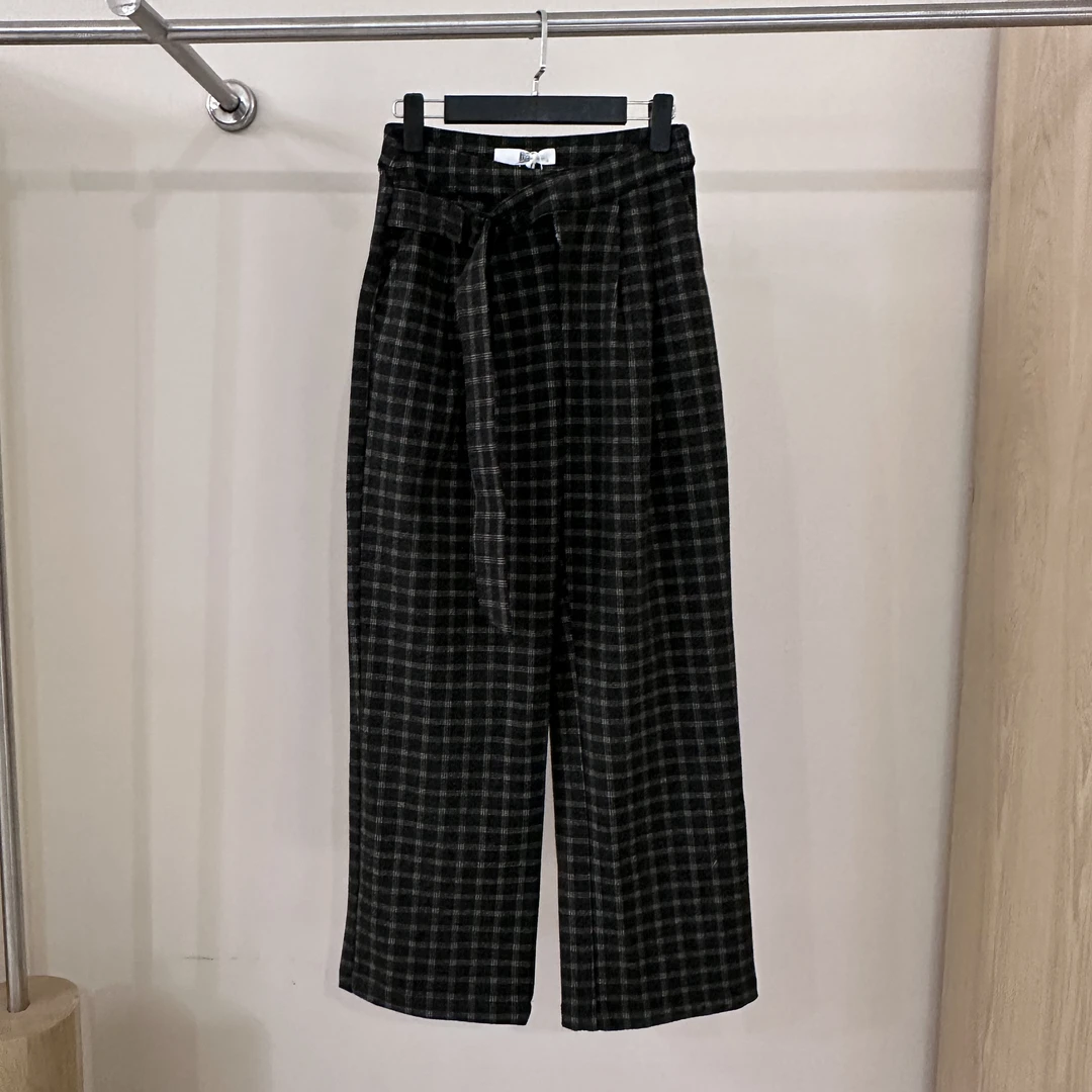 女款格子休闲裤1214106008