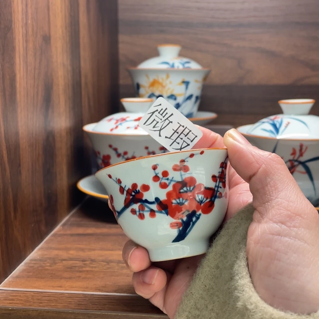 有瑕釉下彩纯手绘