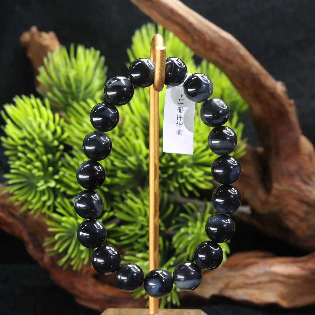 24和田玉青花手串/300300上海嘉禾拍卖