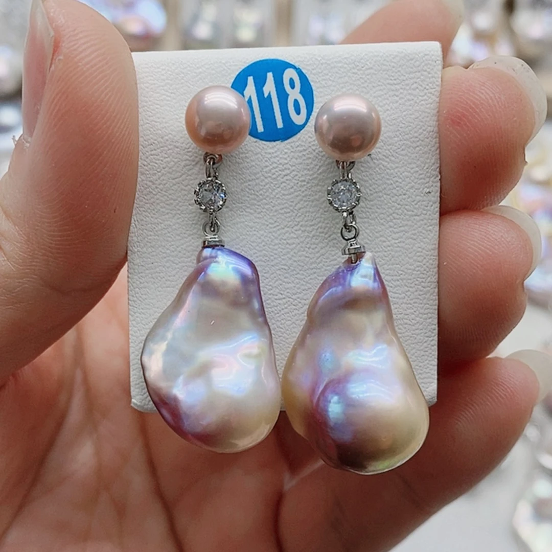 【闪购商品】淡水珍珠耳饰银S925镶嵌