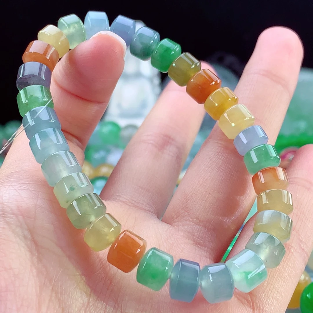 翡翠手链未镶嵌卡7mm