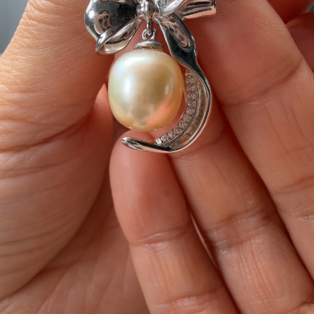 海水珍珠颈饰银S925镶嵌