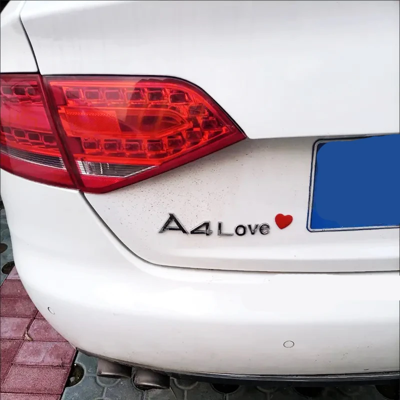 创意3D立体字母Love爱心奥迪Q2Q5A46L奔驰E260LE300L改装车尾标
