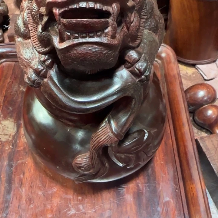 勇***者木印度小叶紫檀摆件