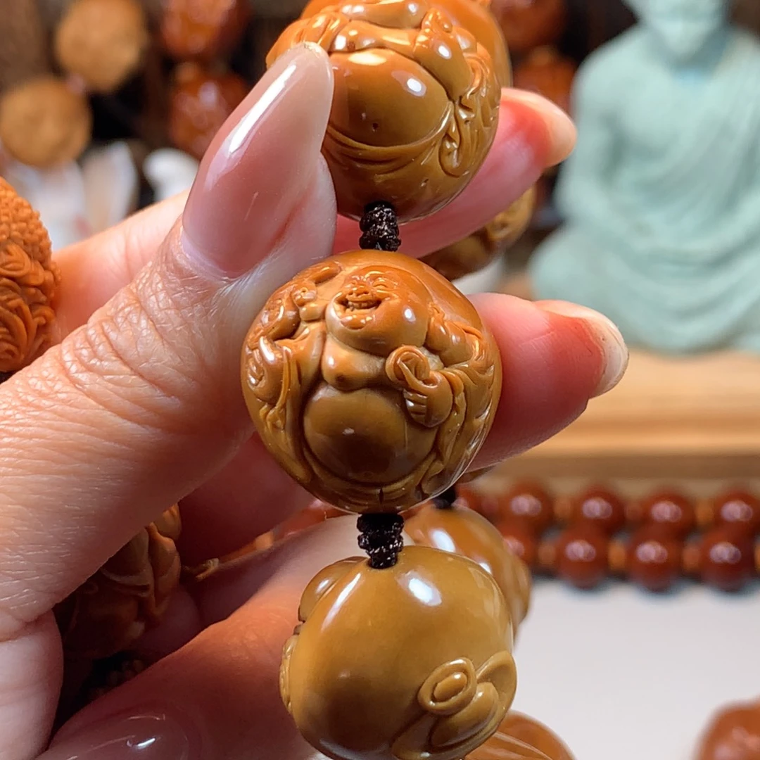 手串/手链橄榄核大****荡橄榄核浮雕弥勒