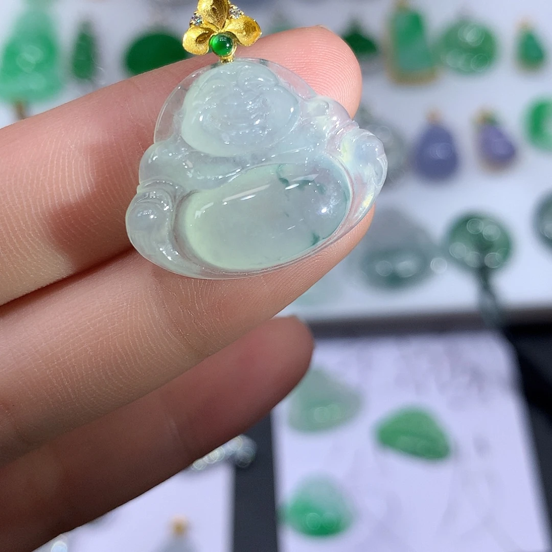 翡翠未镶嵌吊坠(不含链)佛公