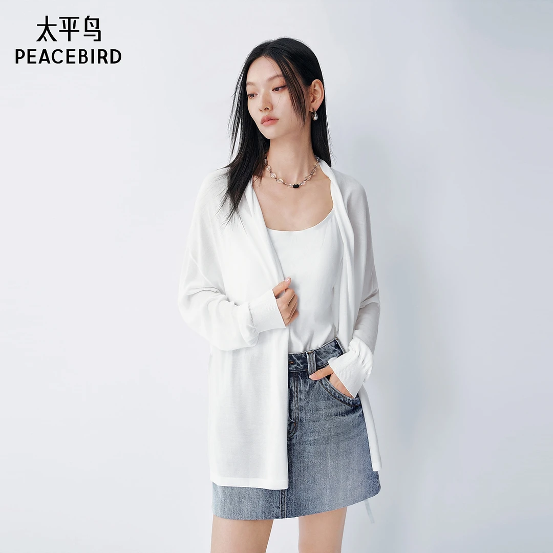 【达人专属】太平鸟宽松落肩针织开衫26夏季新款AAEDG2A32