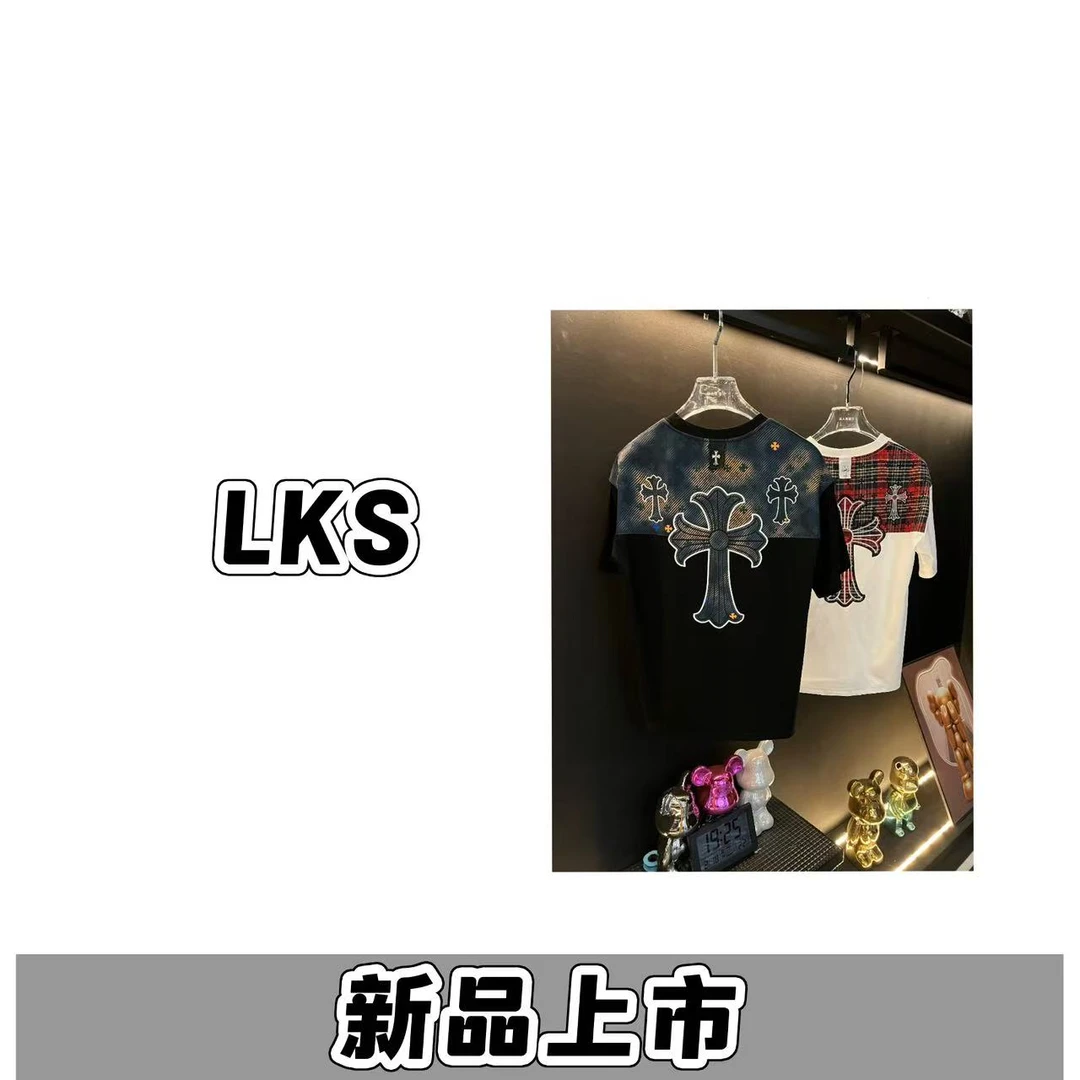 A18258（SP）-春秋季新款重工刺绣短袖男女同款休闲宽松2025