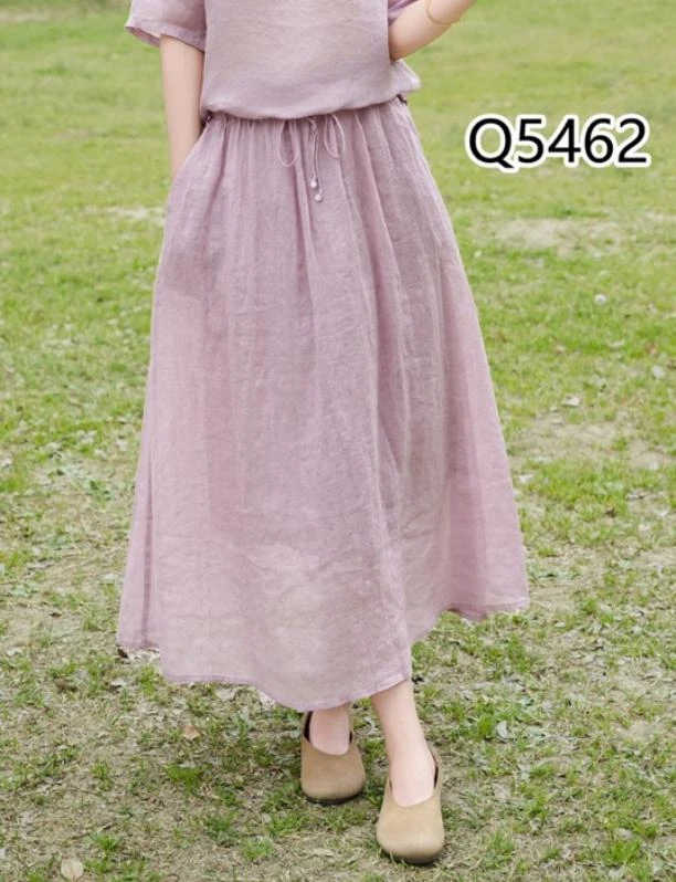 女装夏款气质显瘦半身裙夏季裙子洋气纯色时尚仙女裙复古Q5462