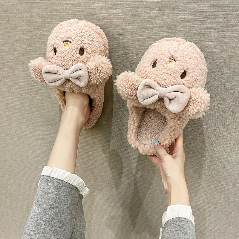 【春节清货】可爱美乐蒂拖鞋女2024年秋冬新款百搭厚底保暖包头棉拖