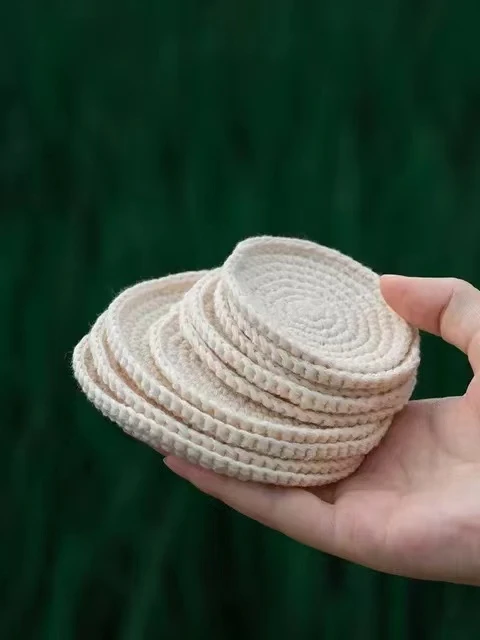 刺子绣茶垫壶承紫砂养壶垫丝瓜杯垫手工编织茶杯垫隔热垫吸水防烫