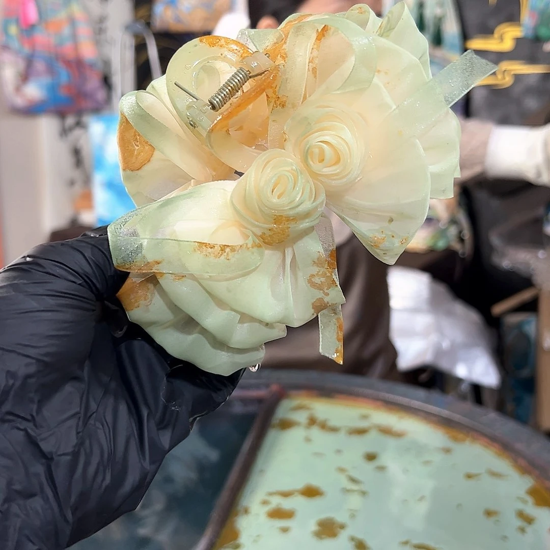 014玫瑰发夹桂花落