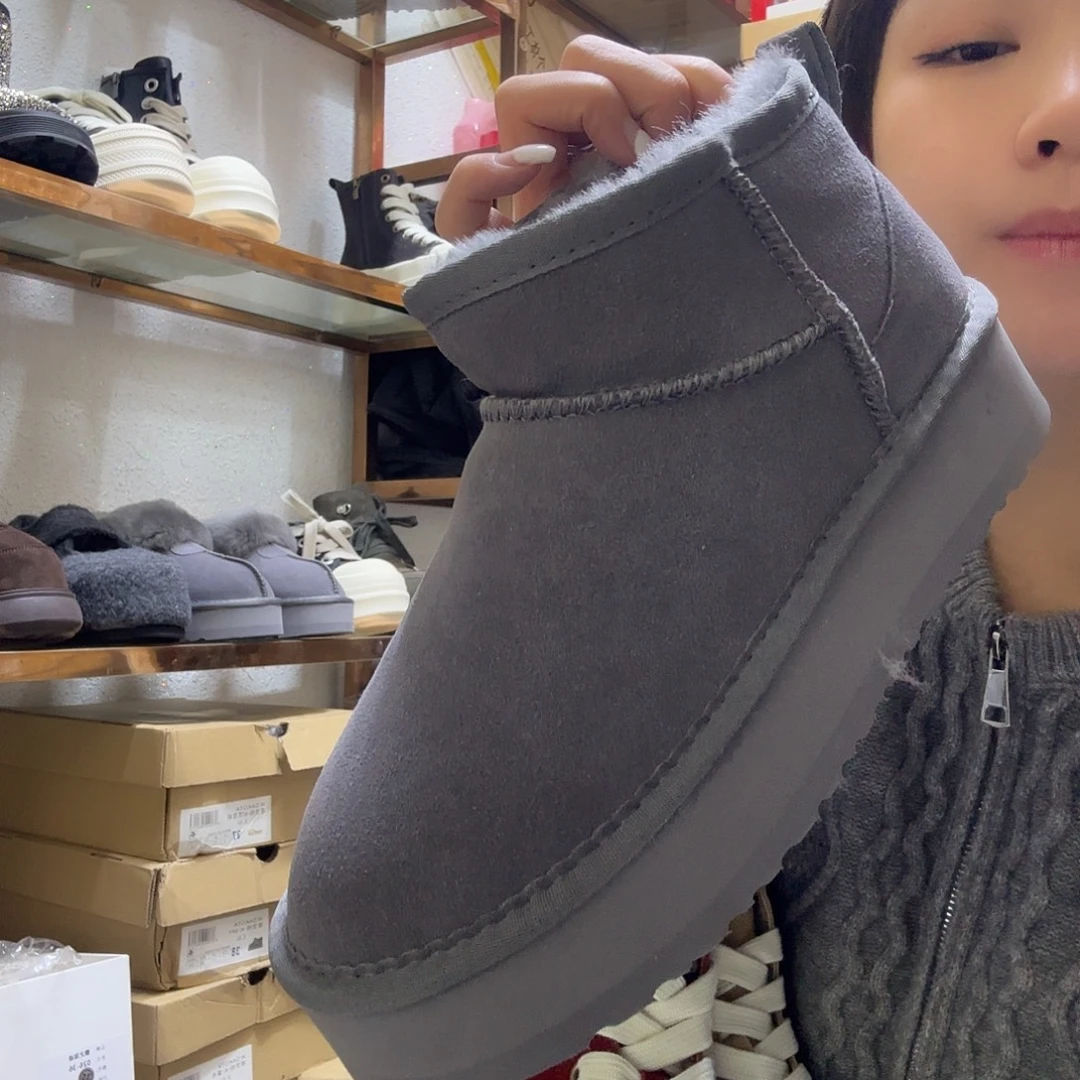 39码灰色雪地靴大棉