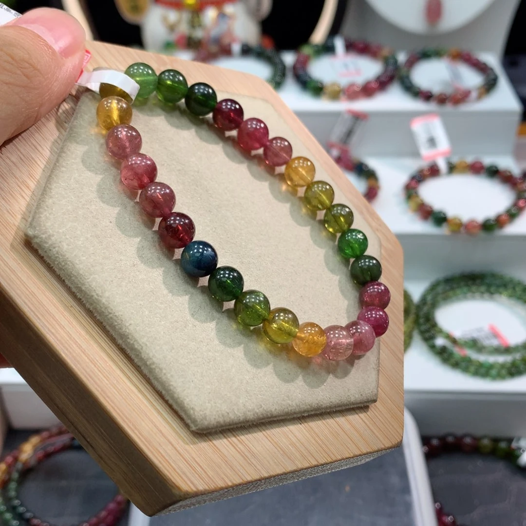 手链未镶嵌碧玺       7mm。