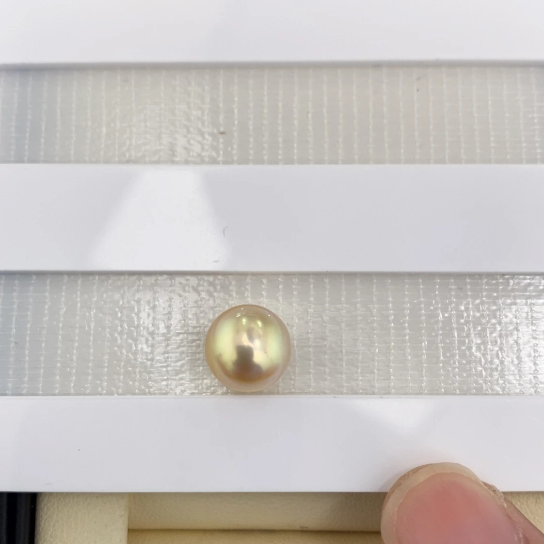 海水珍珠裸珠9+金珠定制不退换