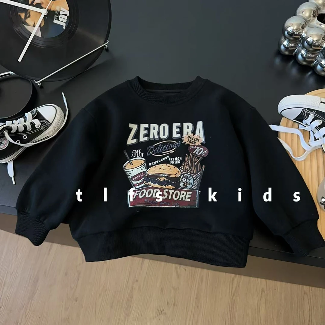 童例「25357汉堡圆领卫衣」春秋儿童圆领男童女童休闲长袖衫百搭潮