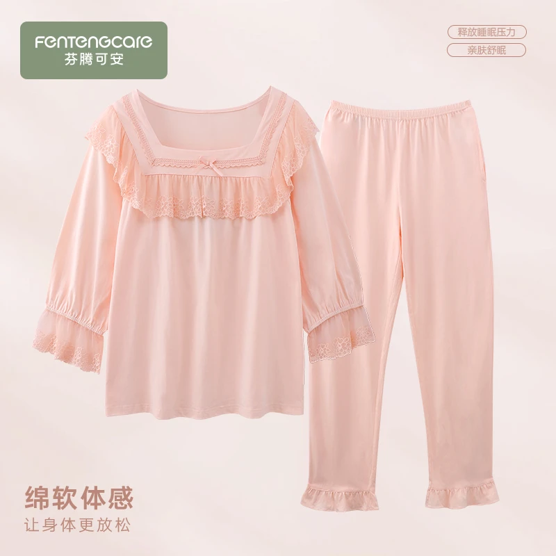 芬腾可安甜系公主半袖睡衣女款爆款2025夏季休闲外出家居服套装