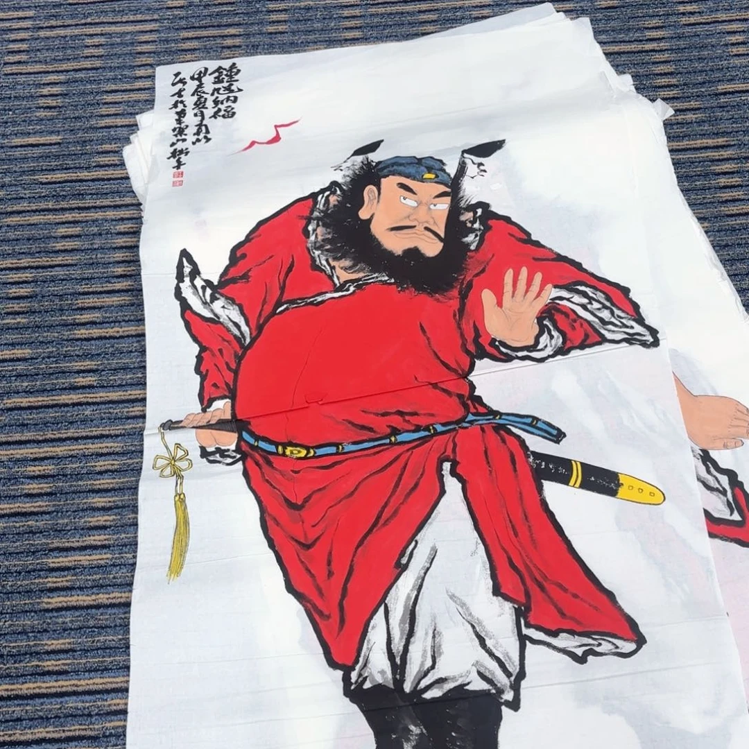 国画丁立民4尺人物马