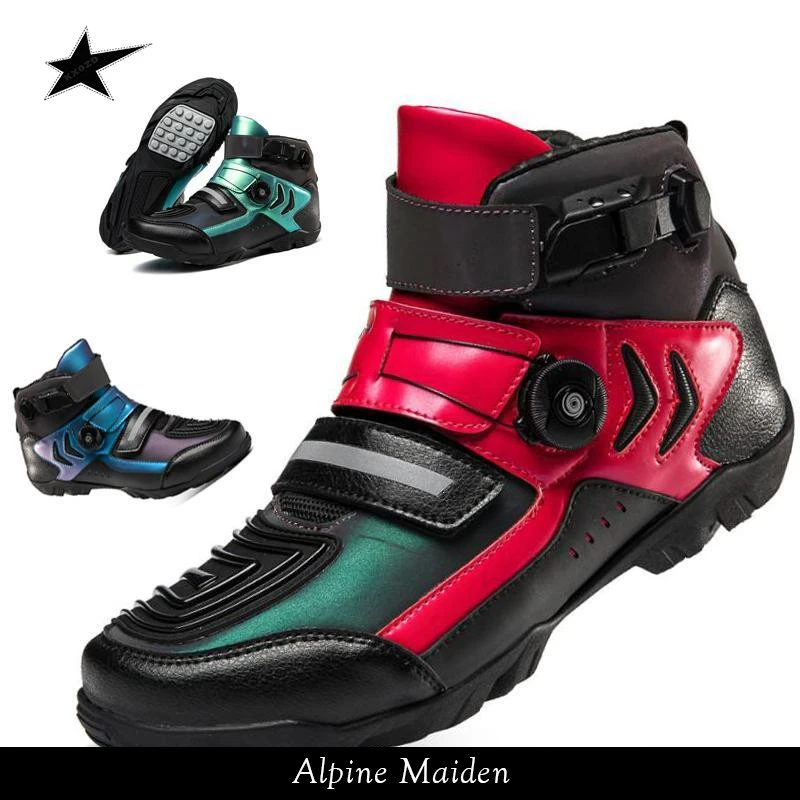 正品A星Alpine Maiden赛车鞋男女四季真皮防水拉力机车装备骑行鞋