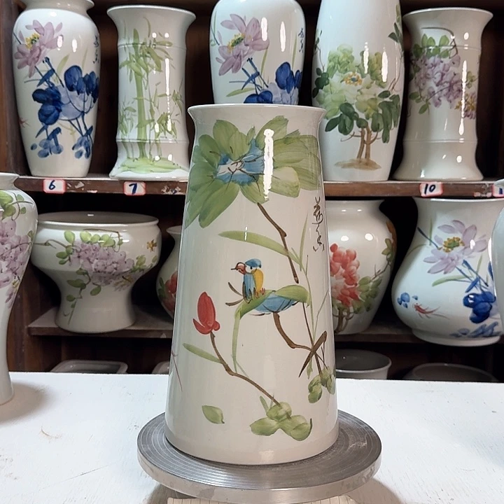 瓶宝塔荷花鸟陶瓷陶瓷新款