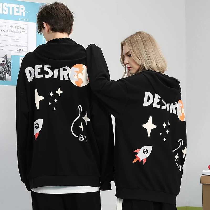 断码清夹克【美式星空】BT潮牌国潮运动休闲球连帽潮流印花TJS192