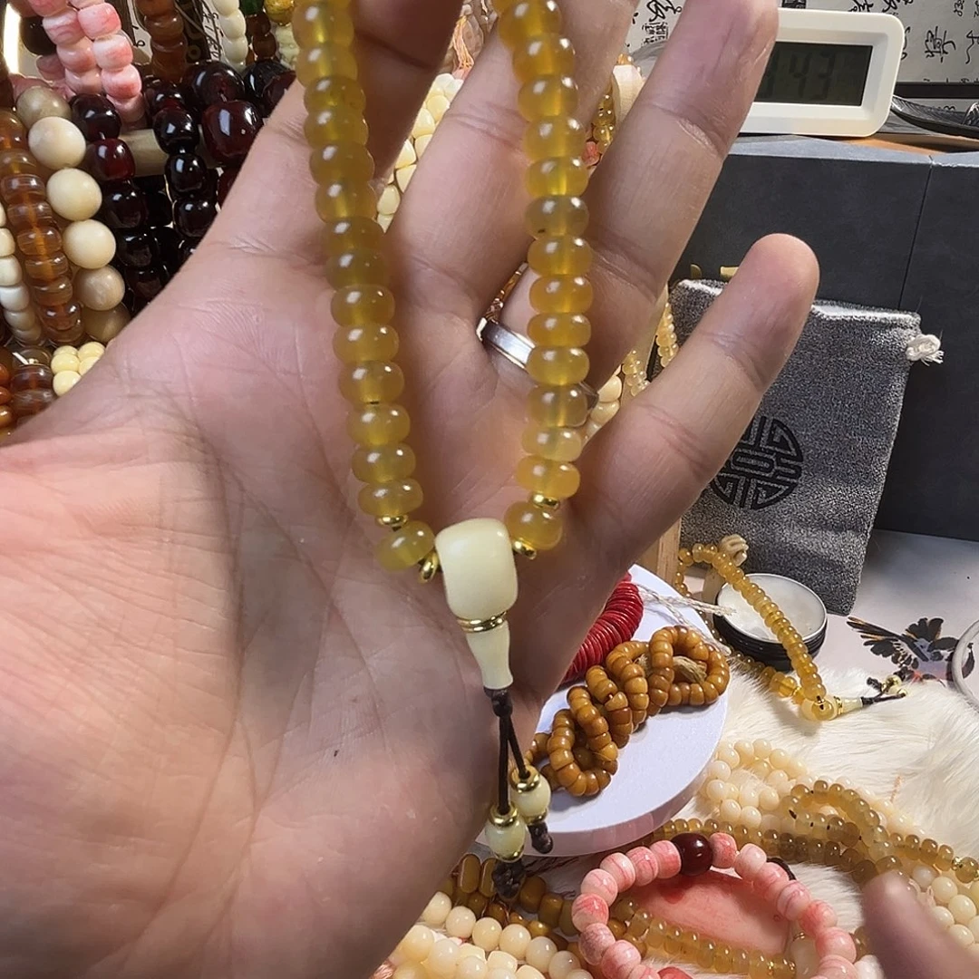把件桃核0.9冰花羊角