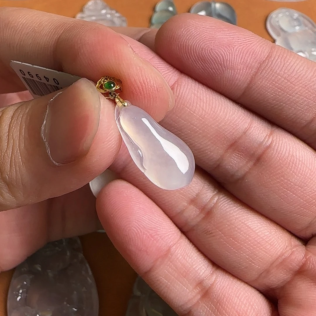 【闪购商品】翡翠18K金镶嵌吊坠(不含链)