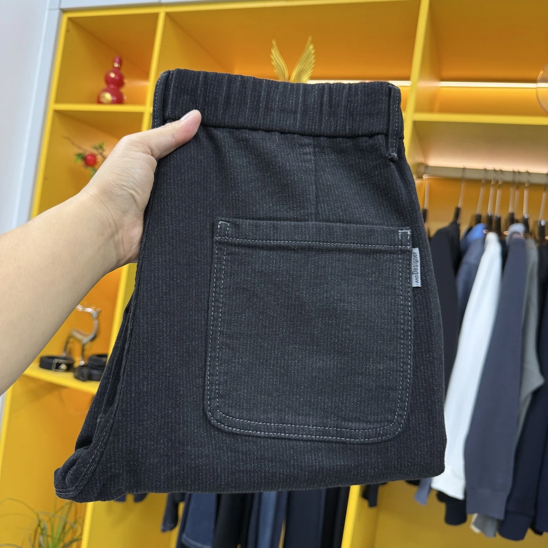 K829男款秋冬休闲裤自然腰弹力不紧绷宽松锥形小脚通勤休闲