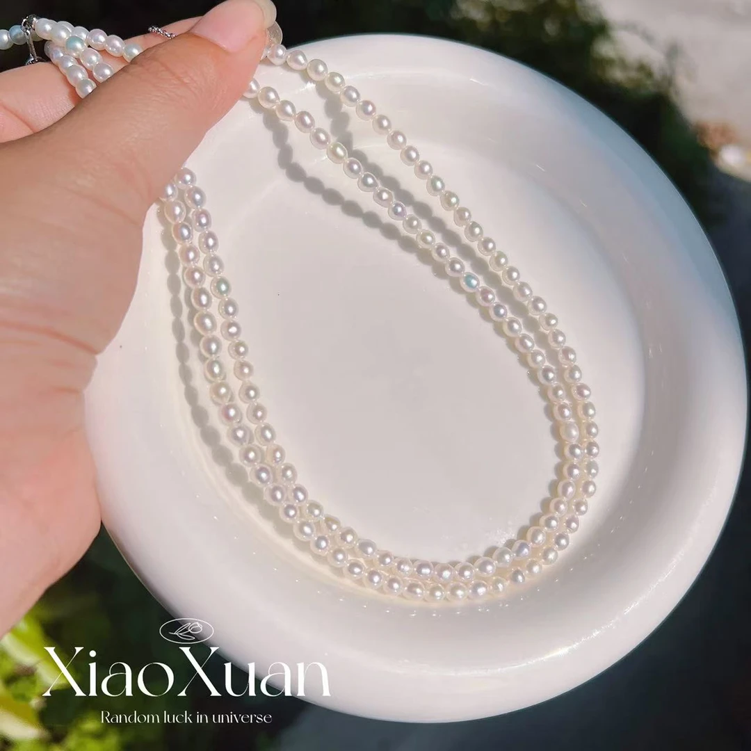 【小宣】淡水珍珠无核3.5-4.5mm极光 keshi小米珠（多样性发货一件）