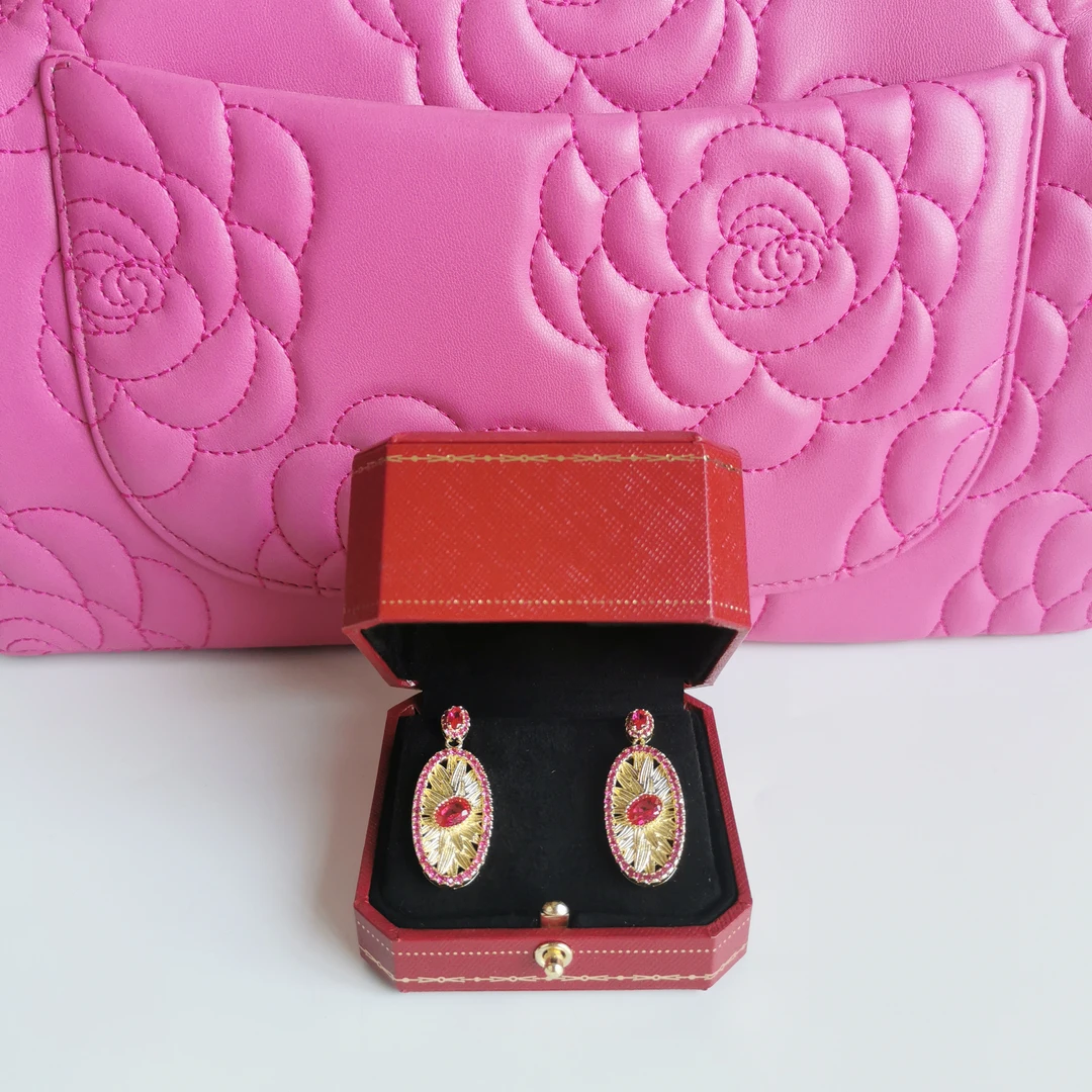 4157红耳环--红--精工红耳环赠礼盒