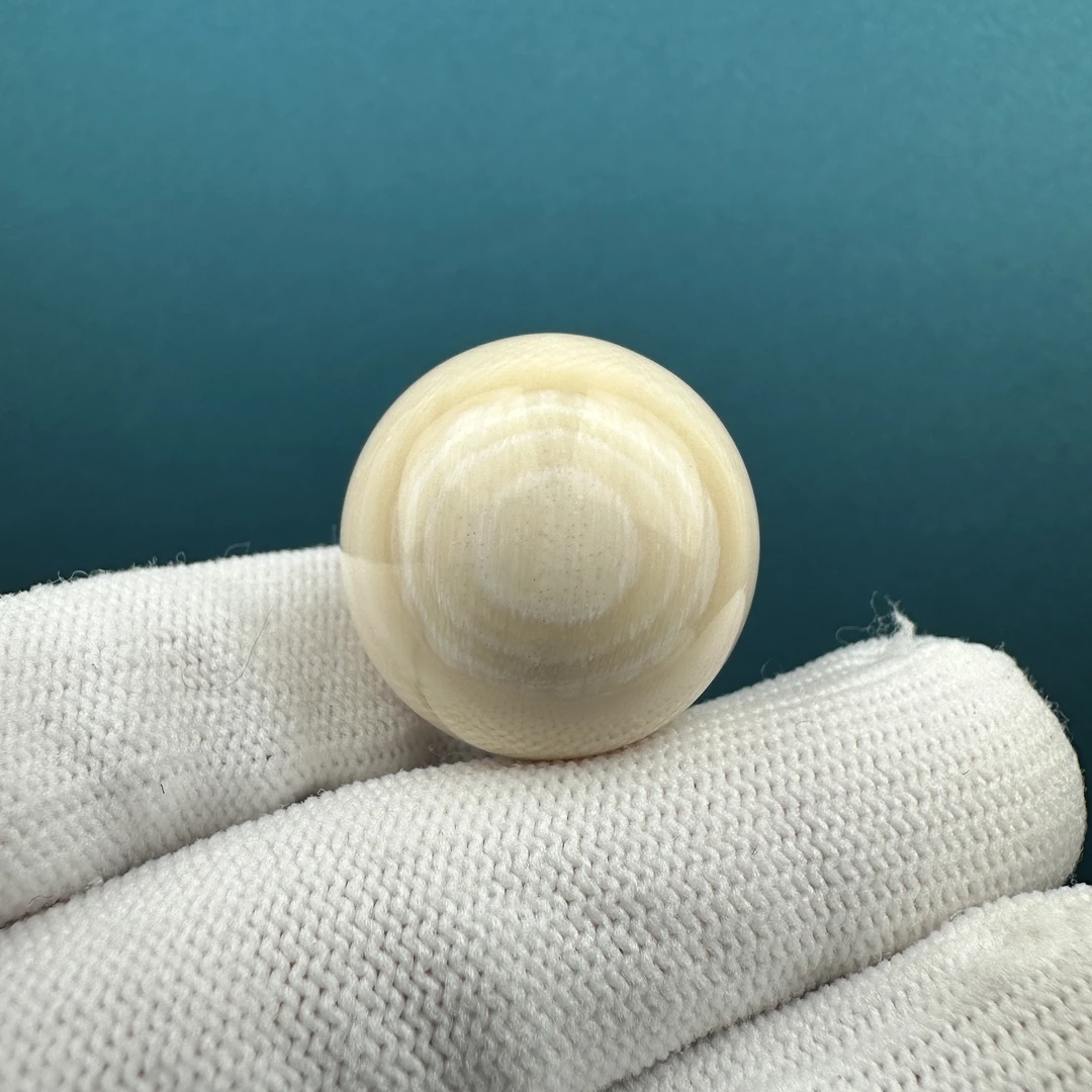 K5419天然猛犸牙 带皮单珠22.8mm 支持鉴定假一罚十