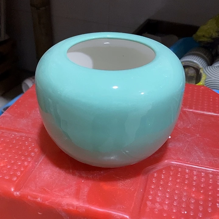 摆件陶盆有孔 微瑕介意勿拍