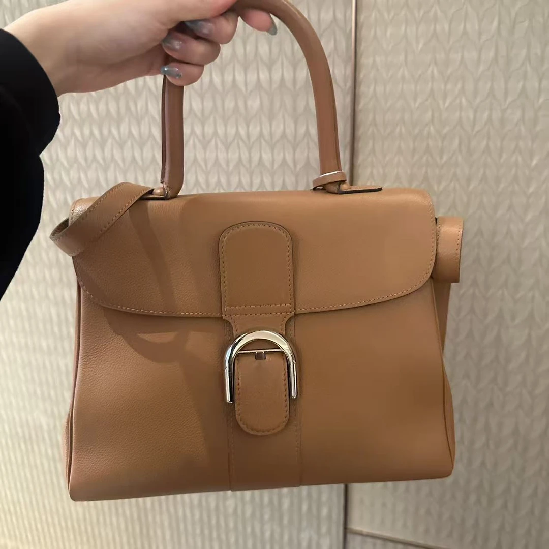 95新 Delvaux/德尔沃 金棕手提/二奢包包