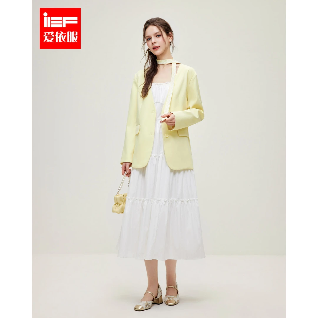 商场同款新品IEF/爱依服套装2025春季新款名媛风里外套裙欧若风