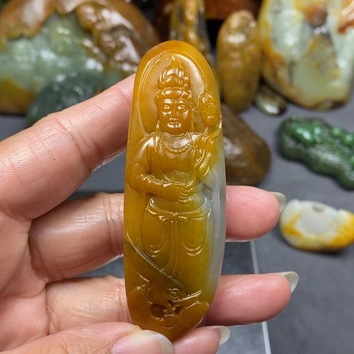 和田玉未镶嵌挂件