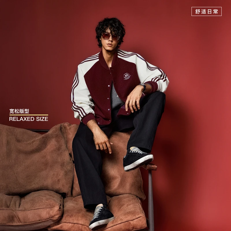 【复古回潮】BODYDREAM泽西风复古棒球服男撞色拼接新款夹克外套秋