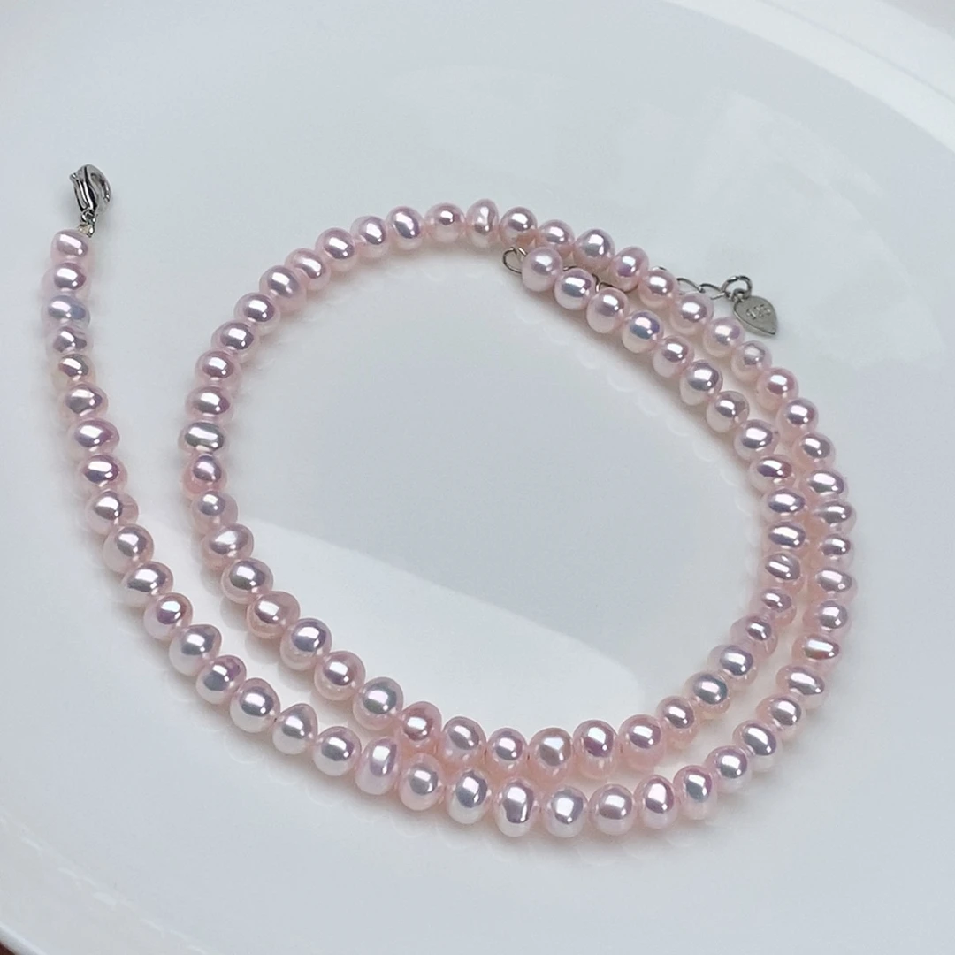 淡水珍珠颈饰银S925镶嵌