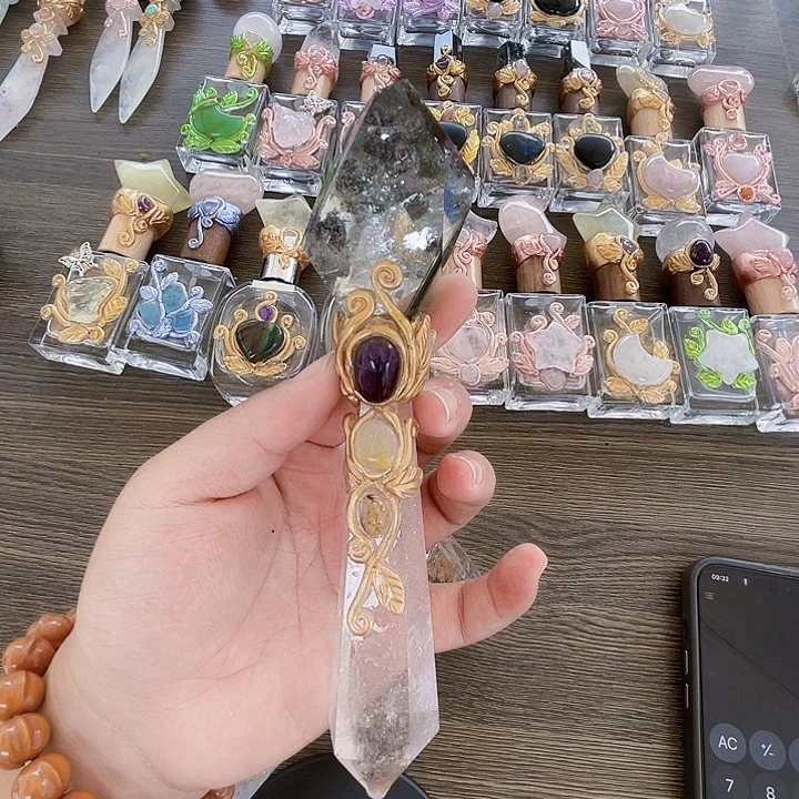 我***子未镶嵌珠宝半成品水晶水晶