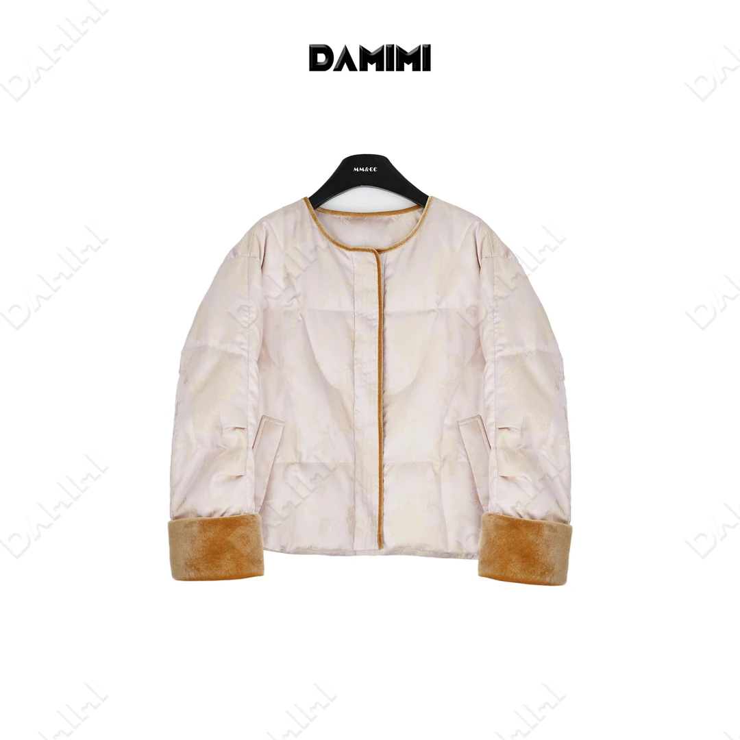 【桃之夭】新中式国风人丝提花保暖羽绒服MCFYR1566