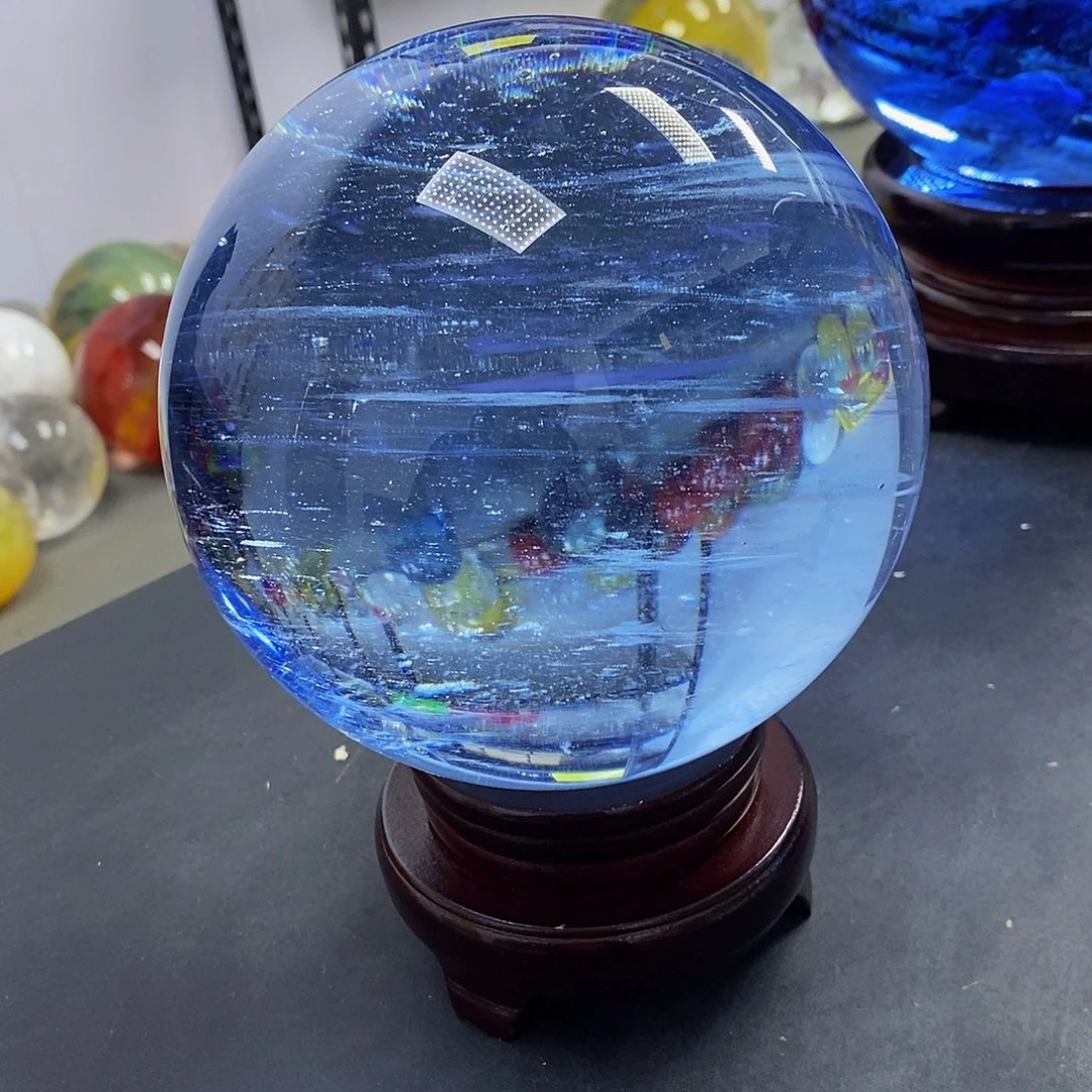 丁***子石材14厘米蓝水摆件